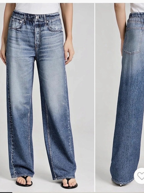 rag & bone Denim - rag & bone Featherweight Miramar Wide Leg Jeans Straight Leg Jeans Blue Waist 31